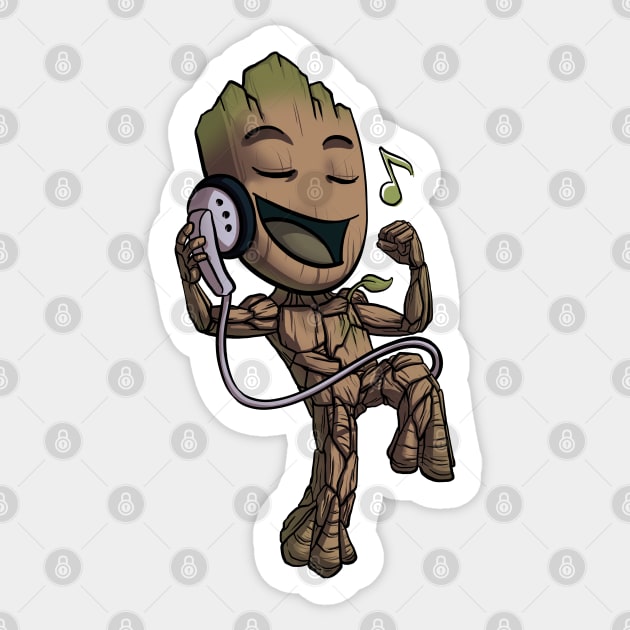 Groot's Mixtape Sticker by Studio Mootant